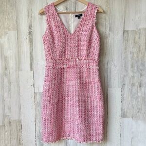 J. Crew Pink Tweed Sheath Dress